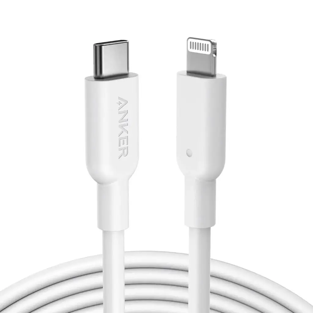 Anker PowerLine III USB-C Cable with Lightning Connector 6ft/1.8m | White | A8833H21 