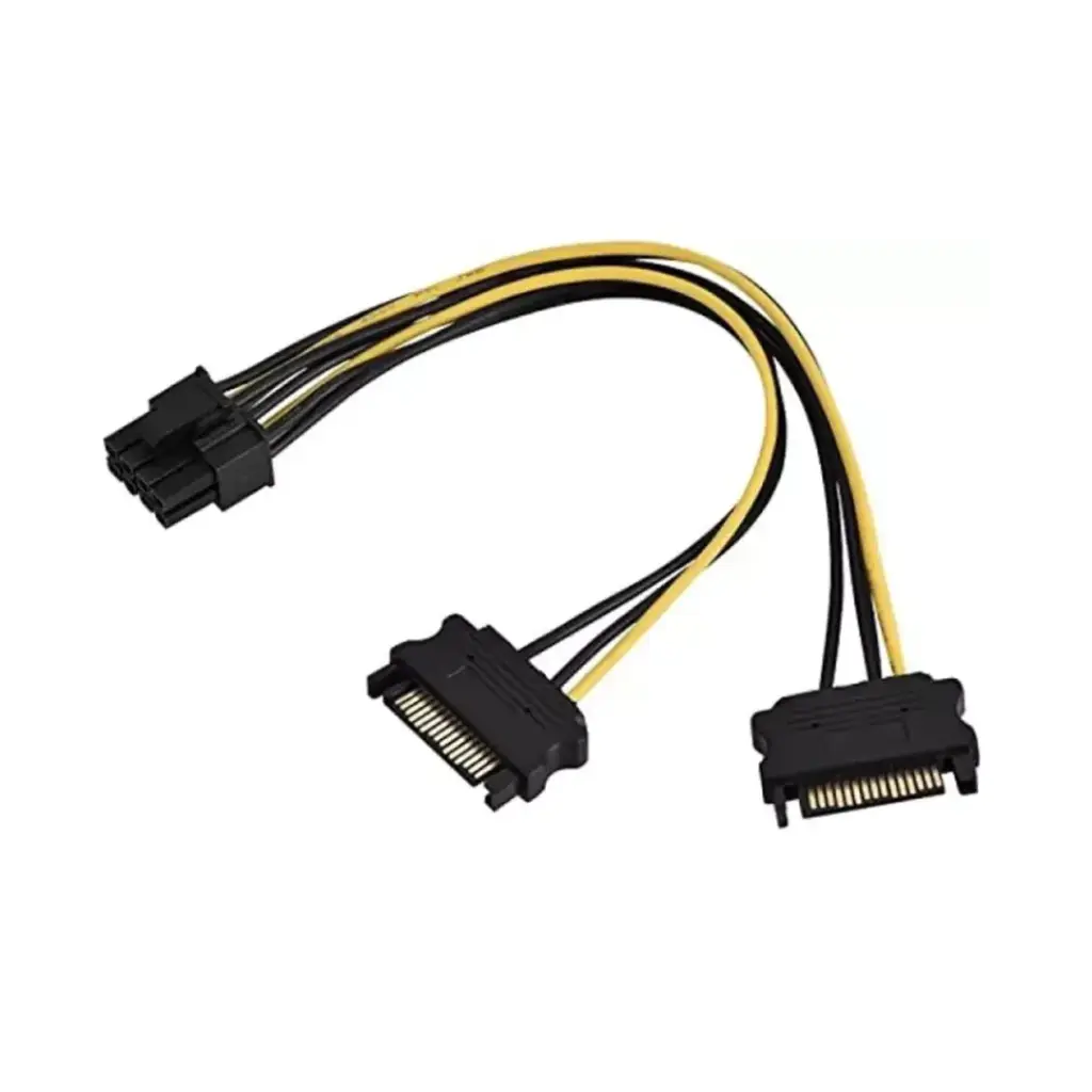 TinyTech - SATA 15p Male *2 to 8p Male - CB-2S15M/8M